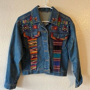 Vintage Hand Beaded Jean Jackey